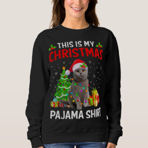 Das ist meine Weihnachtskatze Pajama Kitten Weihna Sweatshirt