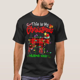 Das ist meine Weihnachtskuh Pajama Buffalo Pla T-Shirt