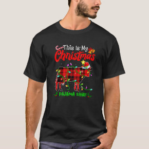 Das ist meine Weihnachtskuh Pajama Buffalo Plai T-Shirt