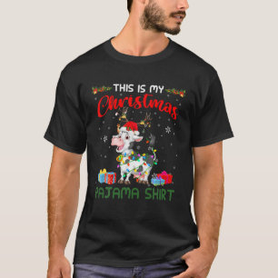 Das ist meine Weihnachtskuh Pajama Santa Reindeer T-Shirt