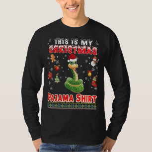 Das ist meine Weihnachtsschlange aus Pajama, die m T-Shirt