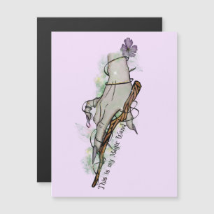 Das ist meine Zauberwand - gotische Hexenhand Magnetkarte