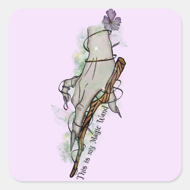 Das ist meine Zauberwand Quadratischer Aufkleber (Vorderseite)