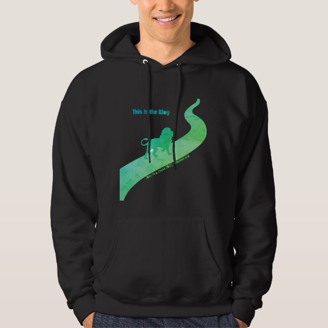 Das ist mit einem Löwen - grün und blau Hoodie (Vorderseite)