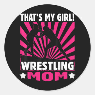 Das ist My Girl - Girls Wrestling - Wrestling Mama Runder Aufkleber