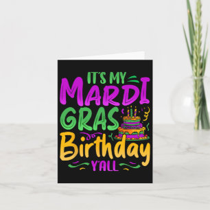 Das ist My Mardi Gras Birthday Yall Celebration Ma Karte