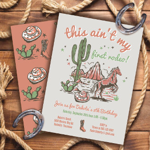 Das ist nicht mein erster Rodeo Cowb Geburtstag Einladung
