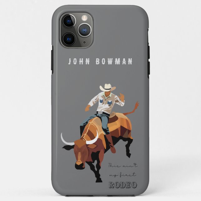 Das ist nicht mein erstes RODEO: Bull-Reiter Case-Mate iPhone Hülle (Rückseite)