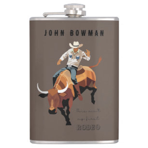 Das ist nicht mein erstes RODEO: Bull-Reiter Flachmann