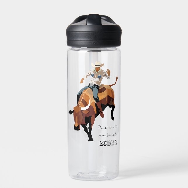 Das ist nicht mein erstes RODEO: Bull-Reiter Trinkflasche (Vorderseite)