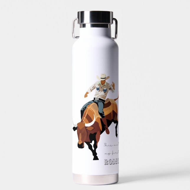 Das ist nicht mein erstes RODEO: Bull-Reiter Trinkflasche (Vorne)