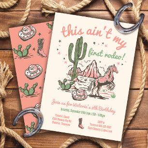 Das ist nicht mein erstes Rodeo Cowgirl zum Geburt Einladung