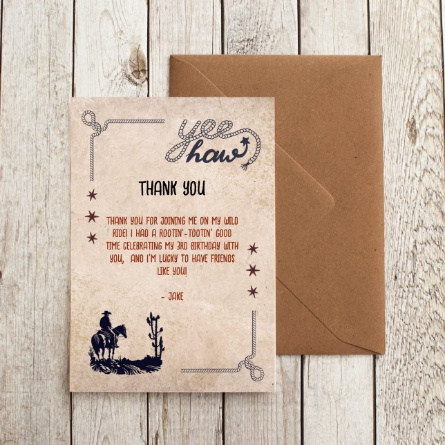 Das ist nicht mein erstes Rodeo Dankeschön-Karte Dankeskarte (Von Creator hochgeladen)