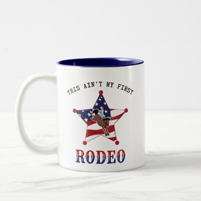 Das ist nicht mein erstes RODEO Zweifarbige Tasse (Links)