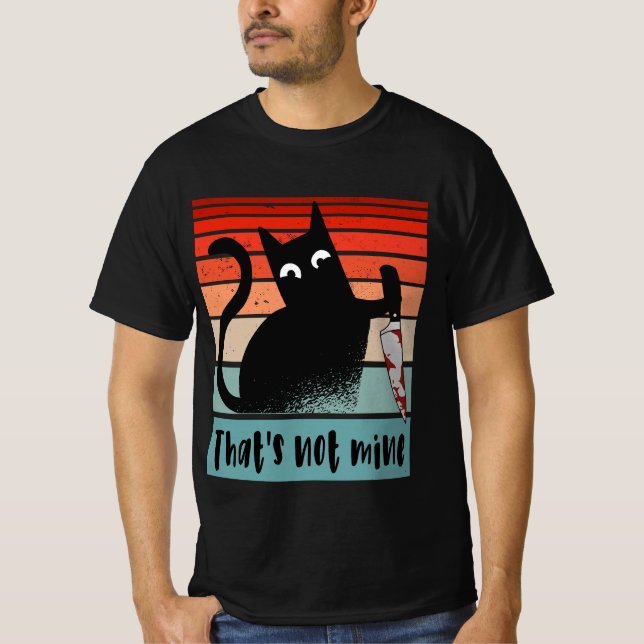 Das ist nicht meine, Unschuldige Katze mit Messer  T-Shirt (Vorderseite)