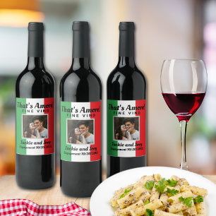 Das ist noch nicht alles! Italienische Fahne des p Weinetikett