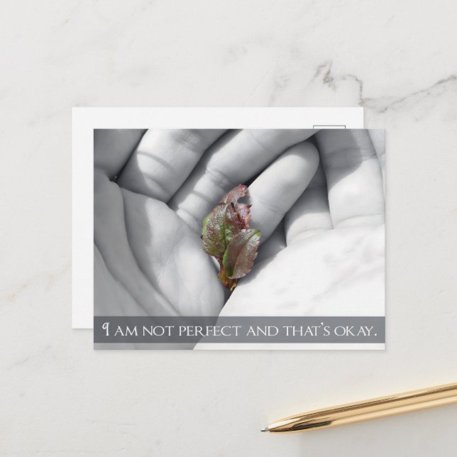 "Das ist okay" Motivation Affirmation Postkarte (Vorderseite/Rückseite Beispiel)