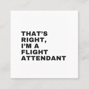 DAS IST RICHTIG, ICH BIN EIN FLUGVERANSTALTER QUADRATISCHE VISITENKARTE