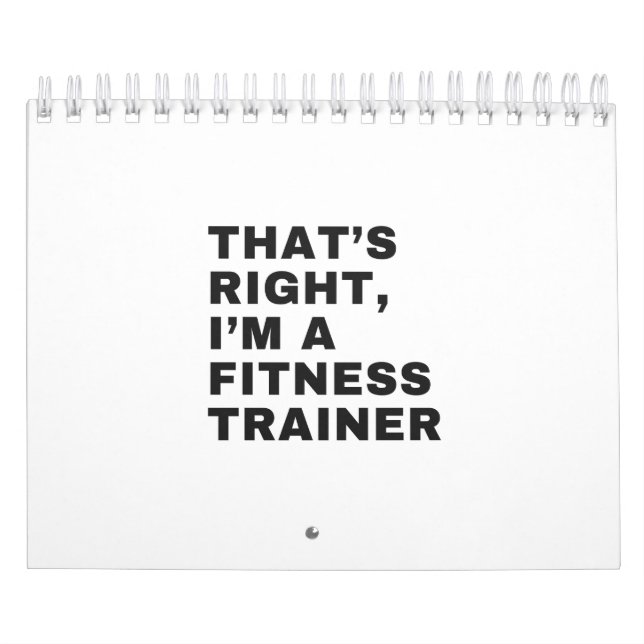 DAS IST RICHTIG, ICH BIN FITNESS-TRAINER KALENDER (Titelbild)