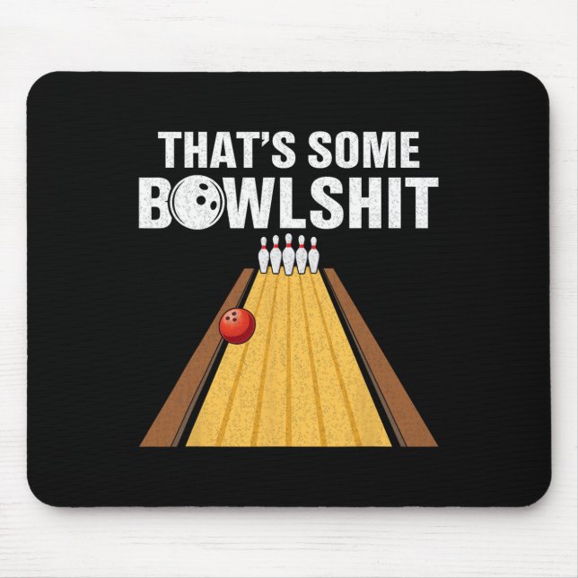 Das ist Some Bowl Retro lustiger Bowler  Mousepad (Vorne)