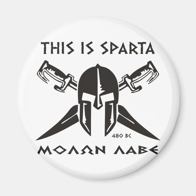 Das ist Sparta - Molon Lave - Black Magnet (Vorne)