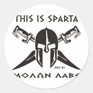 Das ist Sparta - Molon Lave - Black Runder Aufkleber