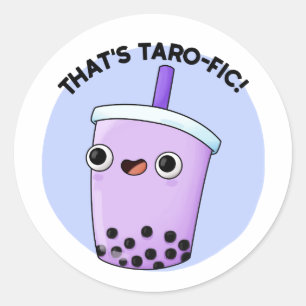 Das ist Taroffic Funny Boba Tea Pun Runder Aufkleber