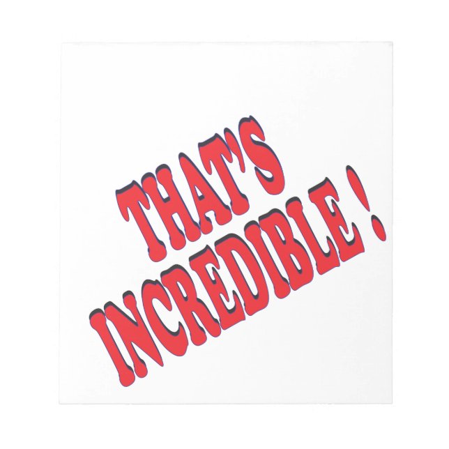 Das ist unglaublich notizblock (Vorderseite)