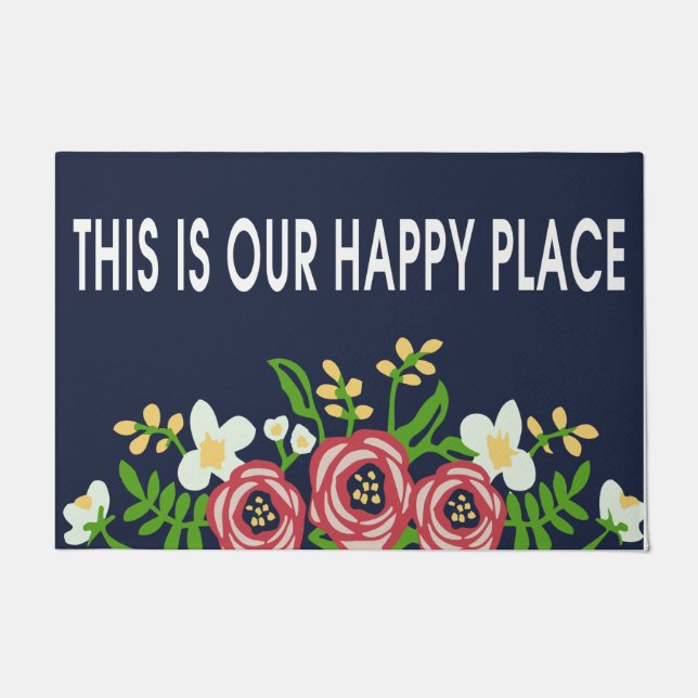 Das ist unser glücklicher Ort Doormat, wunderschön Fußmatte (Vorderseite)
