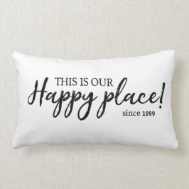 Das ist unser glücklicher Ort ⎢ Personalisiertes K Lendenkissen