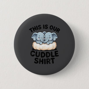 Das ist unser Kuschel-Shirt süßes Elefanten-Paar Button