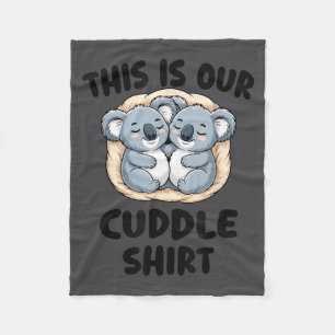 Das ist unser Kuschel-Shirt süßes Koala-Paar  Fleecedecke