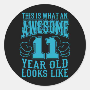 DAS IST WAS EIN TOLLER 11 JÄHRIGER 11. Geburtstag Runder Aufkleber