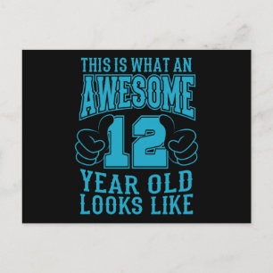 DAS IST WAS EIN TOLLER 12-JÄHRIGER ZUM 12. Geburts Postkarte