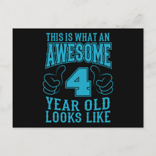 DAS IST WAS EIN TOLLER 4 JÄHRIGER 4. Geburtstag Postkarte