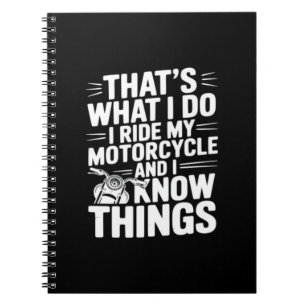 Das ist was ich tue ich fahre mein Motorrad und ic Notizblock
