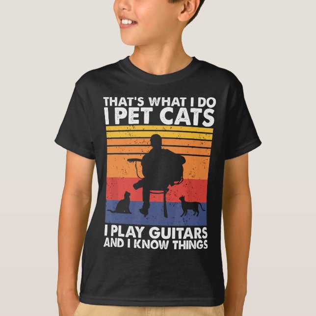 Das ist, was ich tue, ich füttere Katzen ich spiel T-Shirt (Vorderseite)