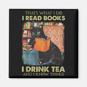 Das ist was ich tue Ich lese Bücher Ich trinke Tee Magnet