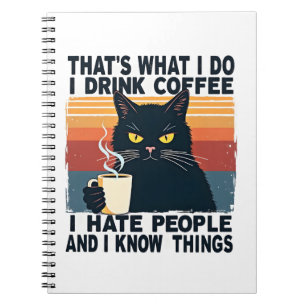 Das ist, was ich tue, ich trinke Kaffee, ich hasse Notizblock
