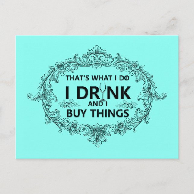 Das ist, was ich tue postkarte (Vorderseite)