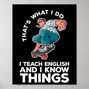 Das ist, was ich unterrichte Englisch Lustiges Ska Poster