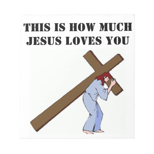 DAS IST, WIE VIEL GOTT LIEBEN SIE NOTIZBLOCK (Vorderseite)