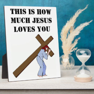 DAS IST, WIE VIEL JESUS LIEBEN SIE FOTOPLATTE