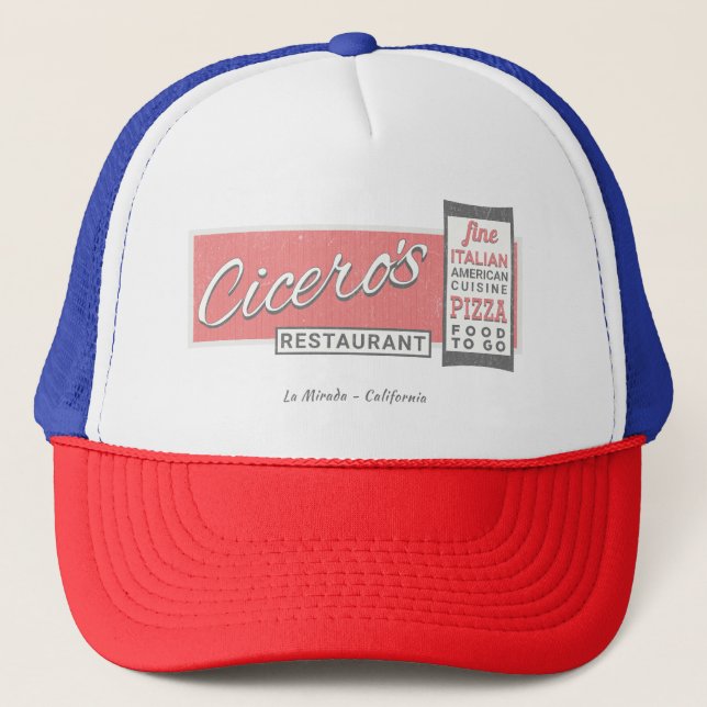 Das italienische Restaurant Cicero in La Mirada Vi Truckerkappe (Vorderseite)