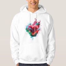 Das jaded Heart auf einem Langarmweiß