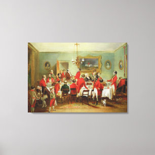 Das Jagd-Frühstück, der Hall des Junggesellen, Leinwanddruck
