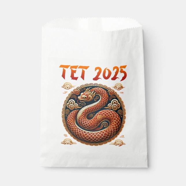 Das Jahr 2025 des nake vietnamesischen Neujahrs Geschenktütchen (Vorderseite)