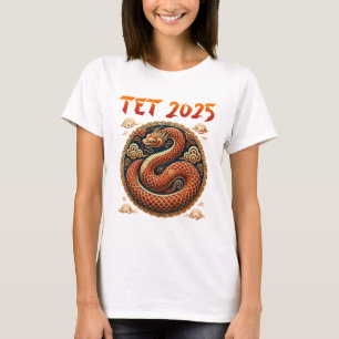 Das Jahr 2025 des nake vietnamesischen Neujahrs T-Shirt