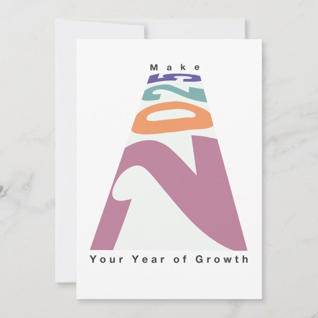 Das Jahr 2025 zum Jahr des Wachstums machen Einladung (Vorderseite)