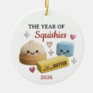 Das Jahr der Squishies 3D Kawaii-Ton-Ornament Keramik Ornament